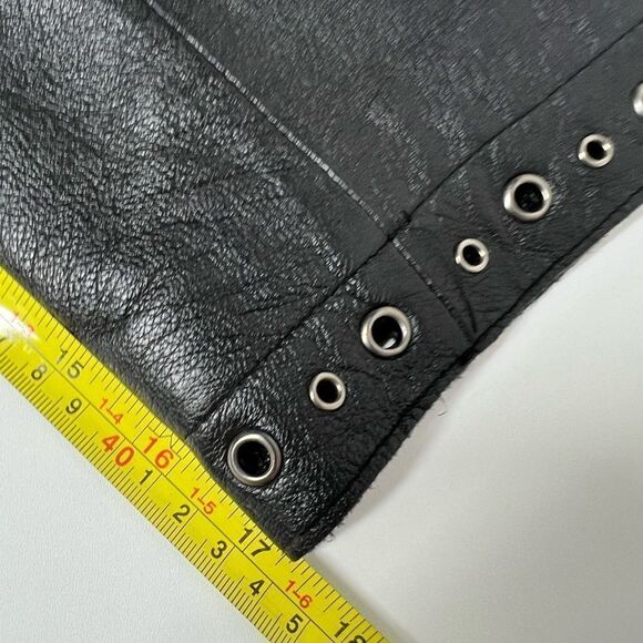 Vtg 80s JL Studio Leather Black Jacket Boho Size 16W - Picture 14 of 16